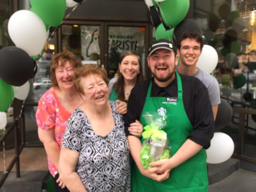 mike_p_rose's tweet photo. The winner is Matthew from the Yardley store with his family who were cheering him on #sbuxmatl #starbuckschampion http://t.co/L7UMKqbRKk