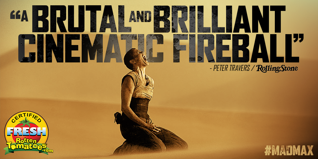 MadMaxMovie's tweet photo. Brutal and brilliant. Witness the madness. #MadMax http://t.co/SM6nvfyREm http://t.co/xfYb0lwoVL