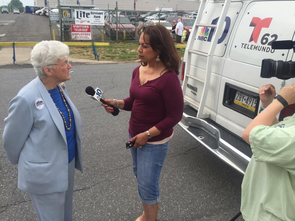 LynneForMayor's tweet photo. Brief interview with @NBCPhiladelphia before Lynne walks into the F.O.P Police Survivors Benefit event http://t.co/t81oOiYLga
