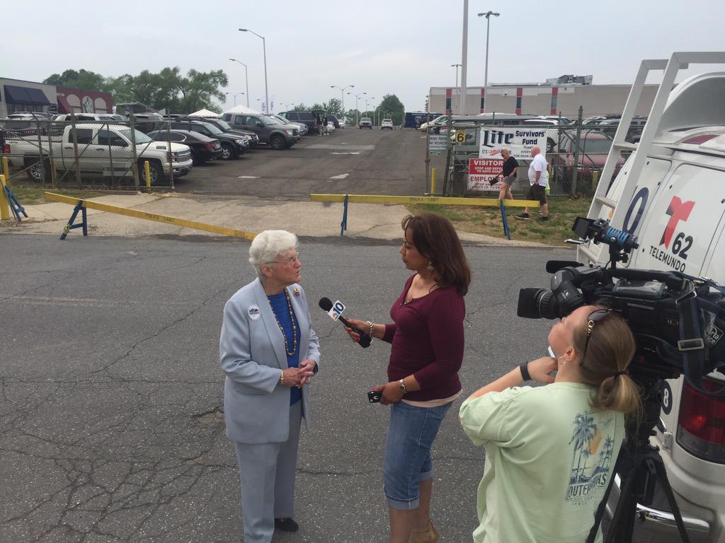 LynneForMayor's tweet photo. Brief interview with @NBCPhiladelphia before Lynne walks into the F.O.P Police Survivors Benefit event http://t.co/t81oOiYLga