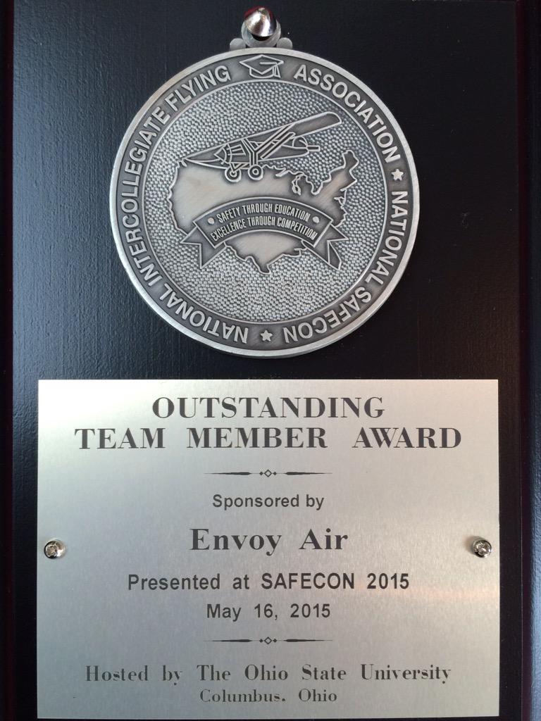 envoyaircareers's tweet photo. Outstanding Team Member Award for NIFA 2105 #safecon2015 #envoy #nifa2015 http://t.co/nUpjaWjlXq