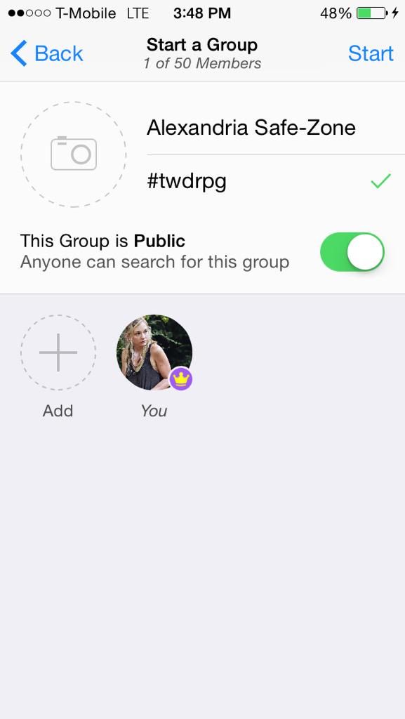 Just created a walking dead Kik rpg! Super easy &amp; free app, go ahead and search the hashtag and join! All roles open!