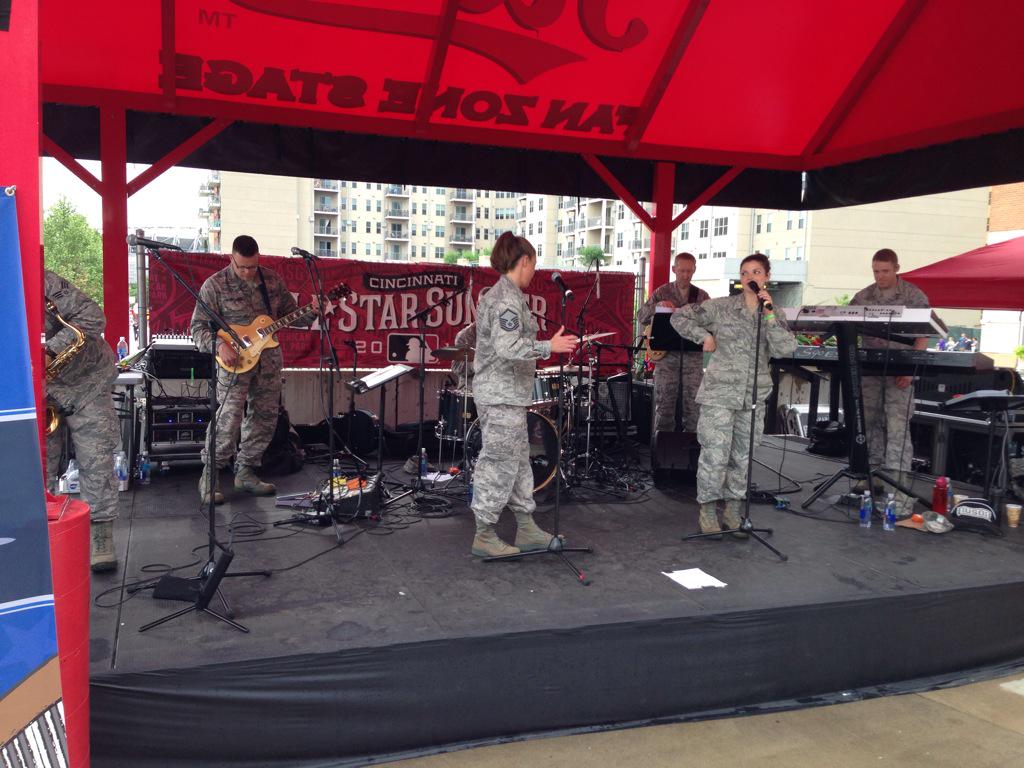 MindIgnition's tweet image. Air Force Band of Flight "Systems Go" in the fan zone today. Come join us!