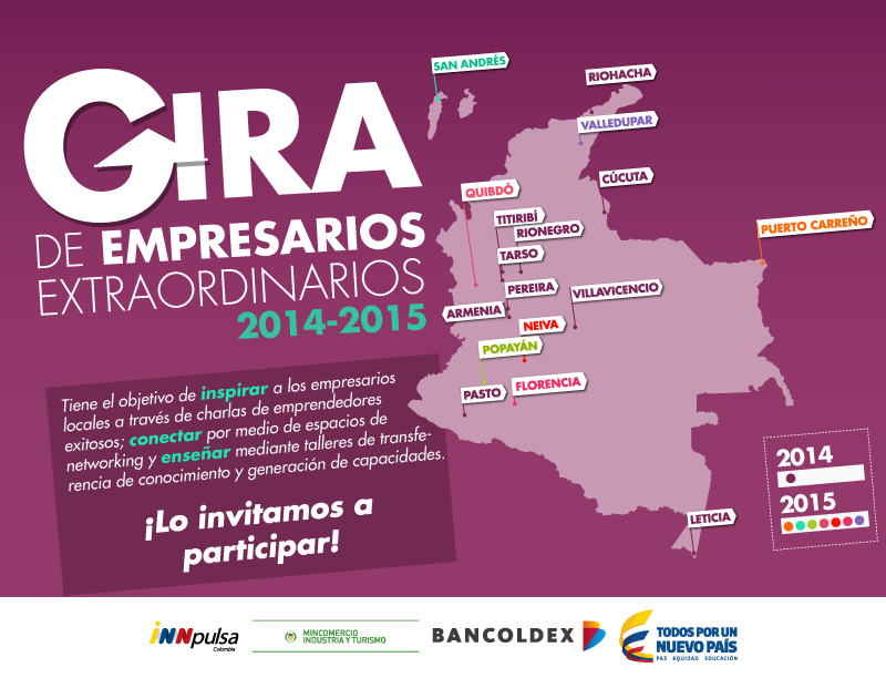 emprende_col's tweet photo. Participa en la Gira de Empresarios Extraordinarios #GEE2015, un escenario para inspirar, conectar y enseñar. http://t.co/CiVQJ5zGj7