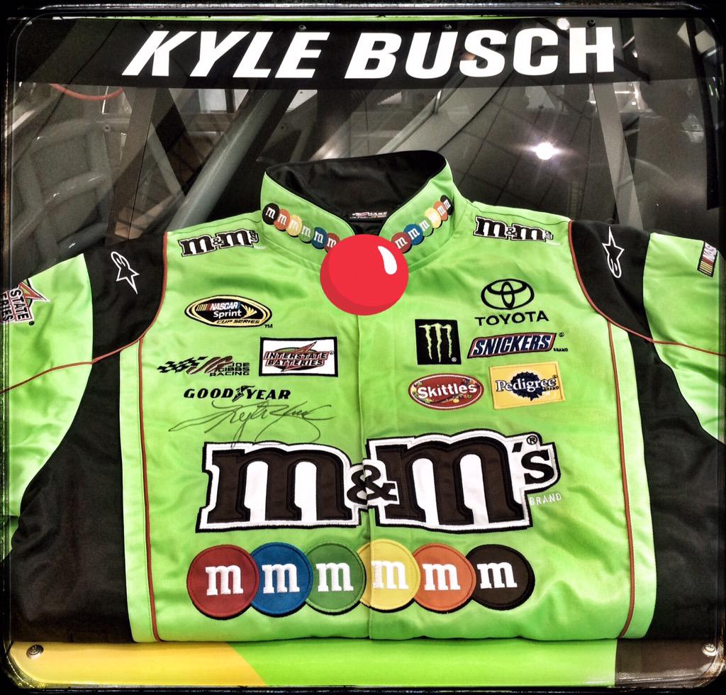JoeGibbsRacing's tweet photo. RT for your chance to win this autographed @KyleBusch jacket &amp; your very own #RedNose. #RowdyReturns #MakeMLaugh” http://t.co/9yXGFRRRqX
