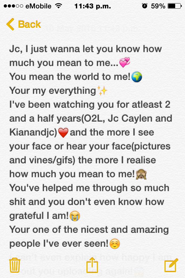 Amymason2308's tweet image. @jccaylen PLEASE READ THIS JC I LOVE YOU!😘
