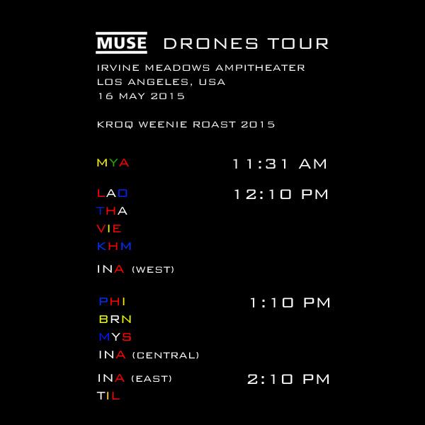muse_ph's tweet photo. For the #PinoyMusers and all our Southeast Asia friends watching the @kroq #WeenieRoast, here's a recap of the times. http://t.co/MnGAwVE8yI