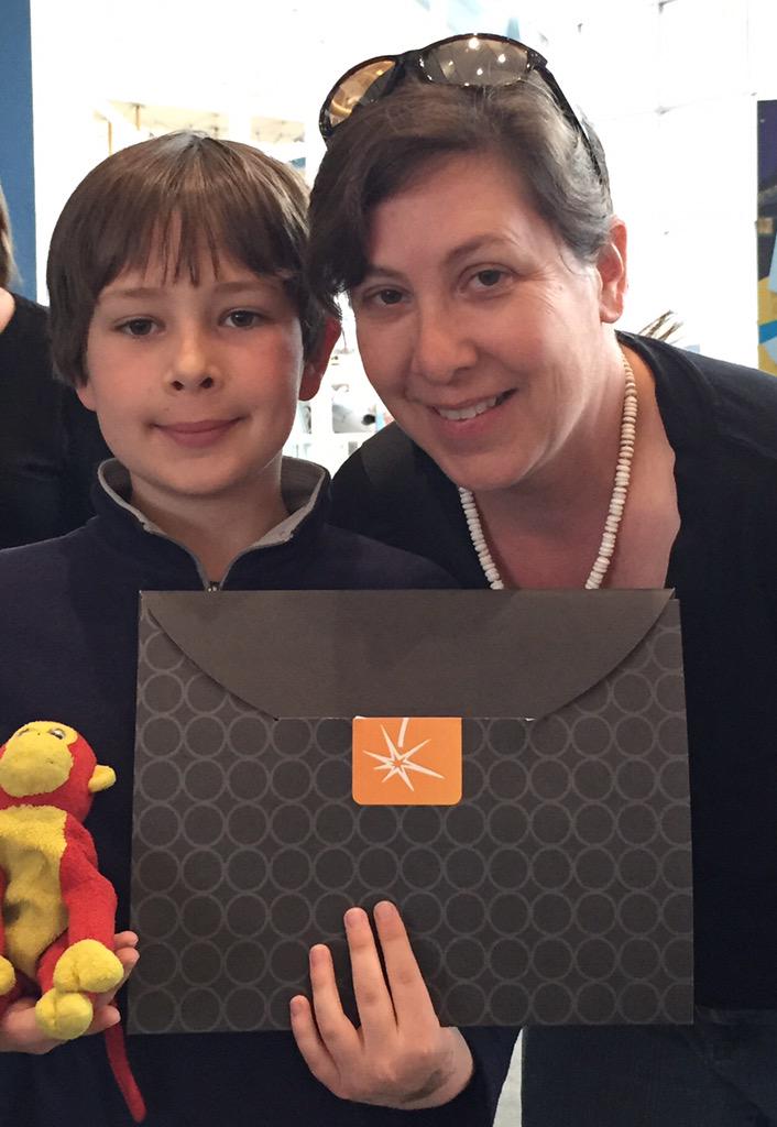 museumofflight's tweet photo. And the winners of our Flightcache contest, methylgrace with help from her son acerjack! #FlightCache #geocache http://t.co/exoYOpVcv7