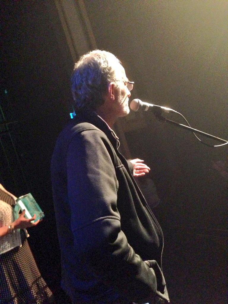 cfcy's tweet image. 2015 Educator of the Year, Summerside's Peter Gallant accepts at the @Harbour_Theatre #mayrun2015 @CavendishFest