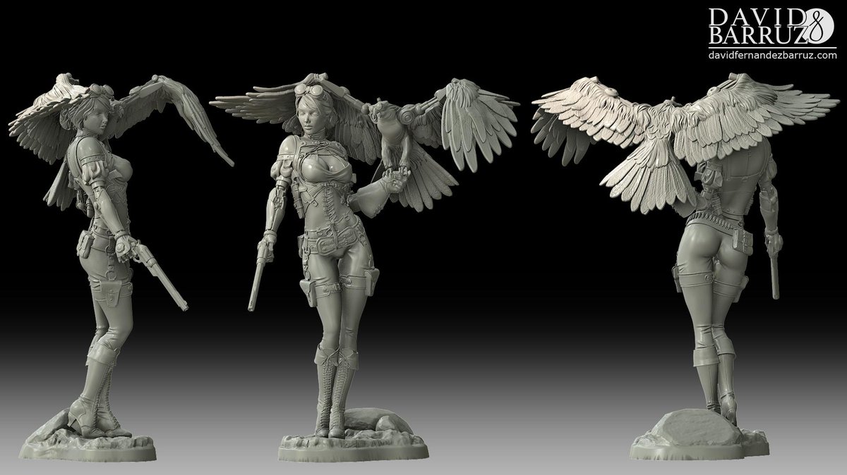 Jessica Thunderhawk - #Steampunk miniature by David F. Barruz buff.ly/1A07OXx #3dart #zbrush #characterart