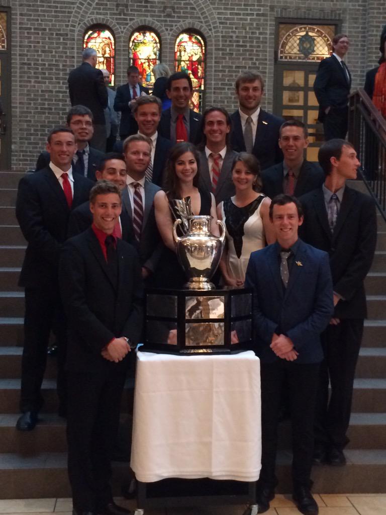 Safecon2015's tweet photo. Hometown Team Representing with the Loening Trophy! #Safecon2015 http://t.co/XRrF5LPr4j