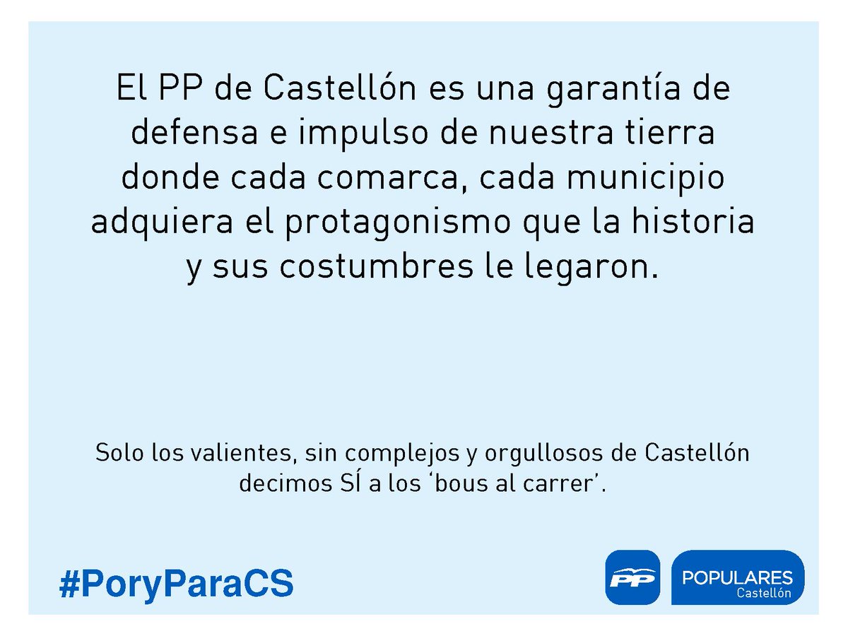 TribunaSegorbe's tweet photo. Solo los valientes, sin complejos y orgullosos de Castellón decimos SÍ a los “bous al carrer”. #PoryParaCS http://t.co/lPGF8geSfo