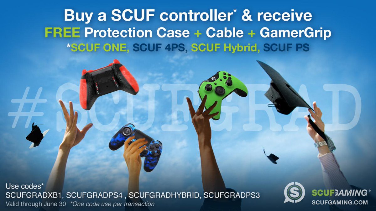 ScufGaming's tweet photo. Buy a SCUF controller &amp; receive a FREE Protection Case+10ft SCUF Cable+Tube of GamerGrip
http://t.co/XT8H2rAAPh http://t.co/kSv1JxiDV0