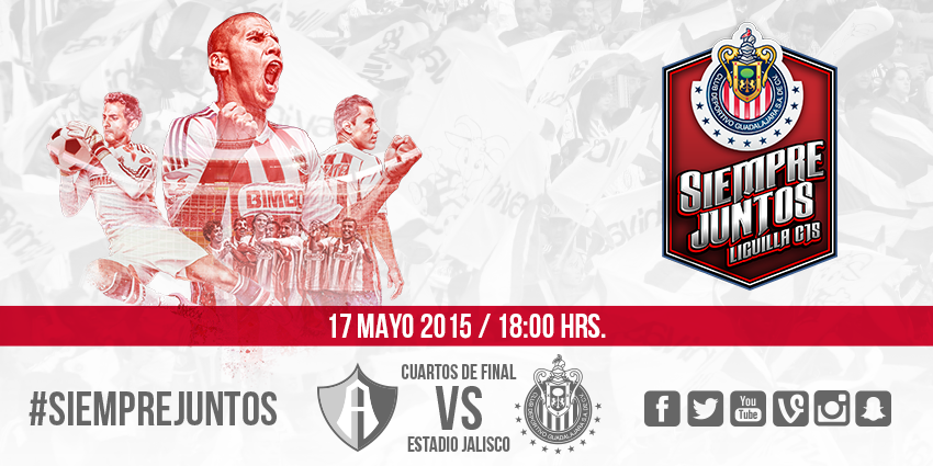 Chivas's tweet photo. ¡Mañana el Jalisco será rojiblanco! Con tu apoyo vamos por el pase a la Semifinal. #SiempreJuntos http://t.co/hyUAmnKnNC