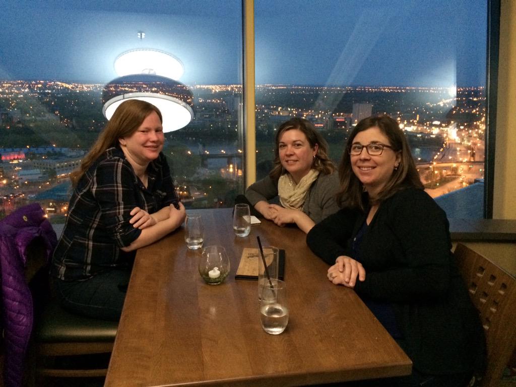 GlblCanuck's tweet photo. Awesome day 1 of #juno14 reunion in Winnipeg capped off with dinner at Prairie 360. @JunoBeachCentre http://t.co/6ekXKwfLW6