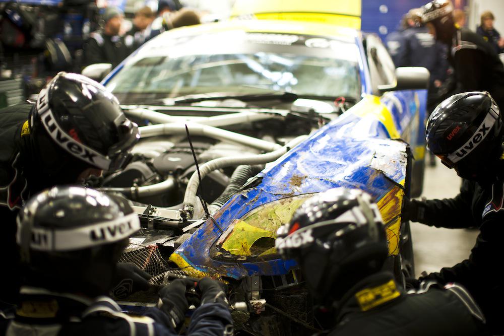AMR_Official's tweet photo. It is testament to the strength of our cars and the passion and experience of our team to get #007 back out so fast. http://t.co/Imz0ZpbDHD