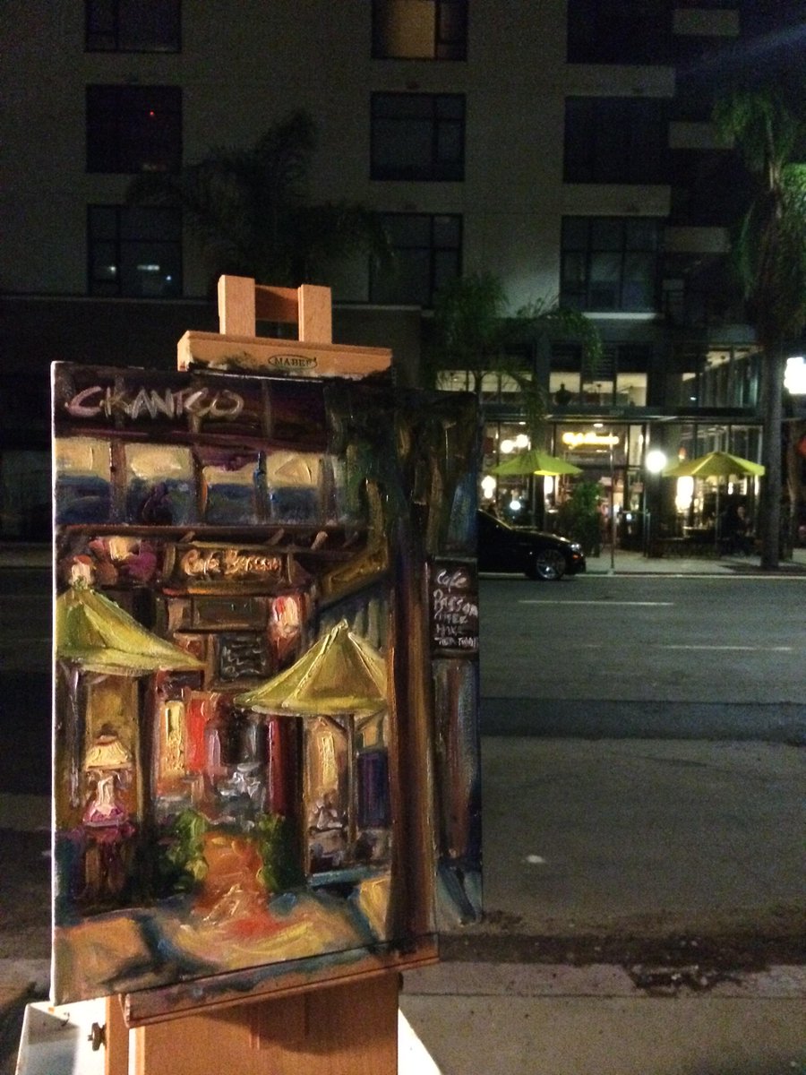ConcettaAntico's tweet photo. #SaturdayNight: Painting in the city! #TheColorQueen http://t.co/wrDaIuS3N4