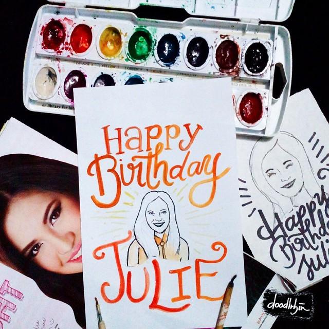 By doodlrbin Quick artwork for . Happy Birthday to my favorite girl, Julie Anne San Jose!! Keep on doing wh 