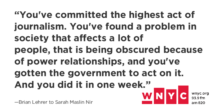 WNYC's tweet photo. .@BrianLehrer's glowing praise for @SarahMaslinNir's piece on nail salon employees. http://t.co/fAam2qdg48 http://t.co/Nf9zN5GK2l