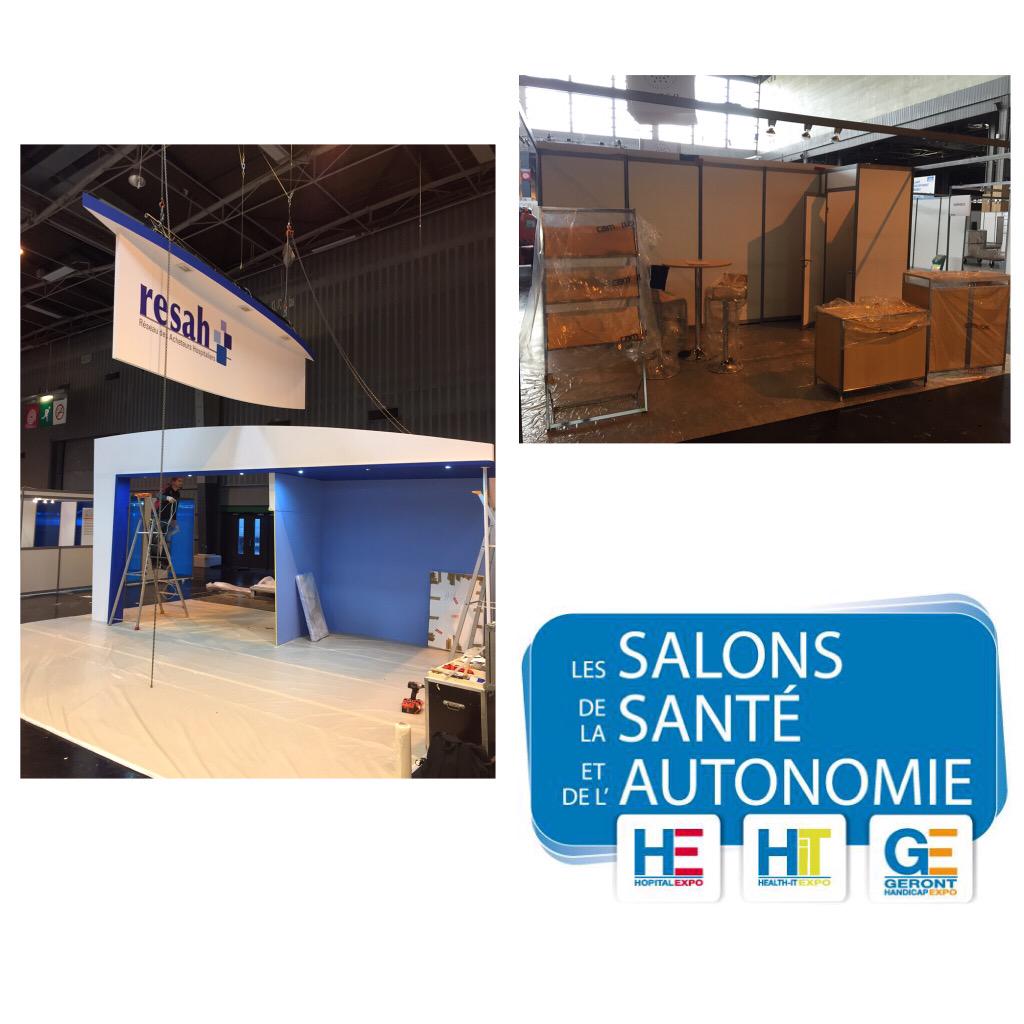 Resah_fr's tweet photo. Work in progress ... A mardi stands L82 &amp; T83 aux salons @SanteAutonomie http://t.co/b0MSbZ0YfN