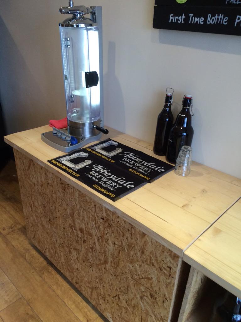 HelpSheffield's tweet photo. We like this #Beer #Recycling idea at @turnersbeer Cuts down on bottles. Abbeydale Road if you are wondering. http://t.co/pwI0IbasxE