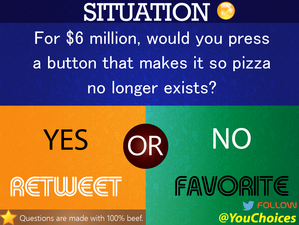 YouChoices's tweet photo. No more pizza? http://t.co/O9YGCed7SH