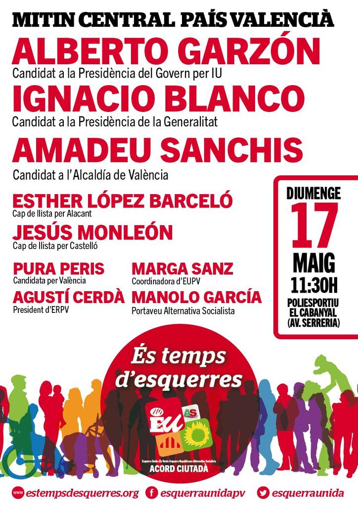 JEUPV's tweet photo. Estàs de camí al Cabanyal, no? A les 11.30 #ÉsTempsdEsquerres amb @agarzon @esquerraunida @ElsVerdsPV @esquerrapv http://t.co/ufNmx1guak