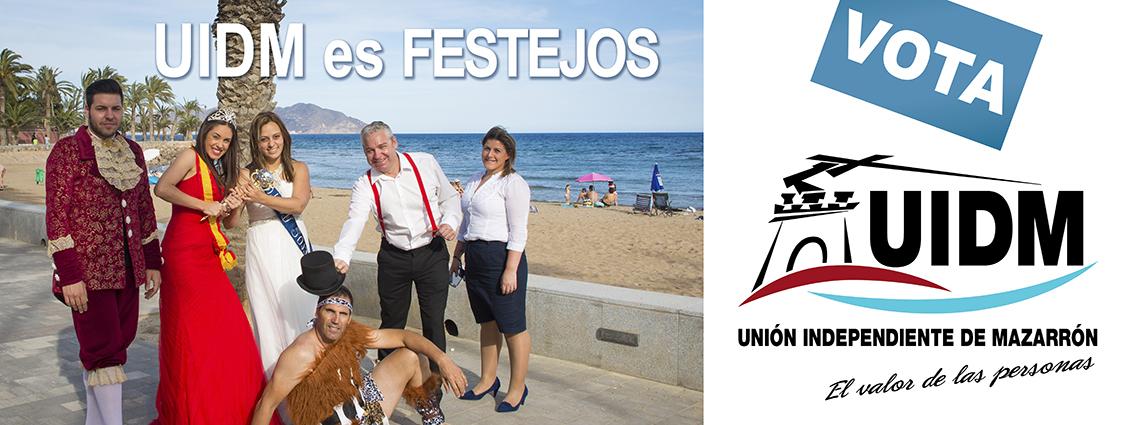 UIDM es FESTEJOS. Por las fiestas vividas juntos y aquellas que nos quedan por vivir: VOTA UIDM, Vota <a href="/ginescampillo/">Ginés Campillo</a>