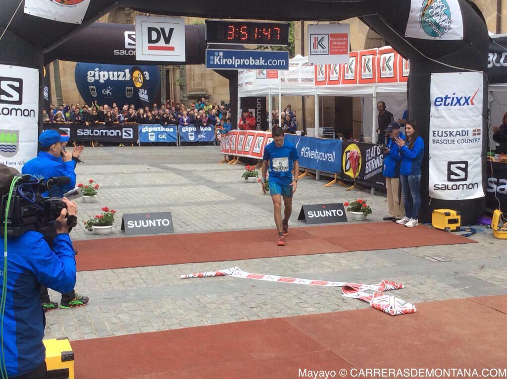 trailrunningESP's tweet photo. Winner @ZegamaAizkorri 1st Tadei Pvik 3h51m12s, 2nd Manuel Merillas 3h51m47 &amp; 3rd  Pere Rullan. Very close finish!! http://t.co/gnrYJ1xmC7