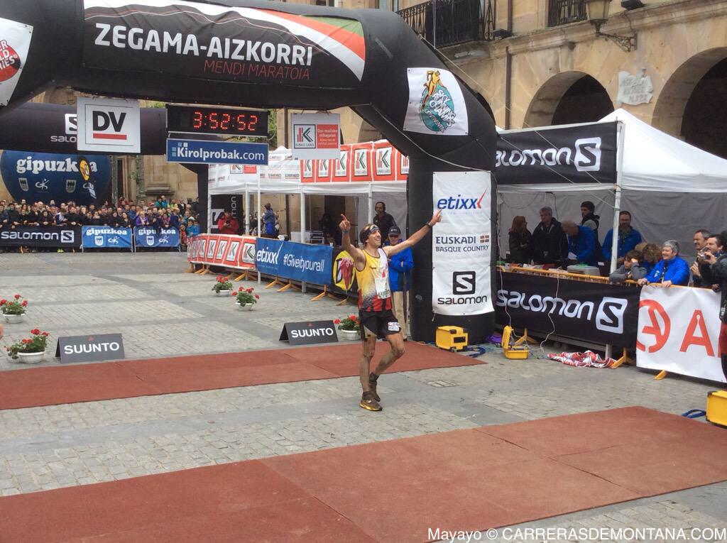 trailrunningESP's tweet photo. Winner @ZegamaAizkorri 1st Tadei Pvik 3h51m12s, 2nd Manuel Merillas 3h51m47 &amp; 3rd  Pere Rullan. Very close finish!! http://t.co/gnrYJ1xmC7
