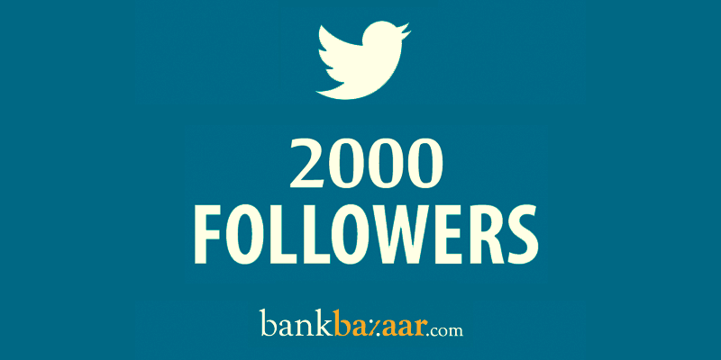 BankBazaar's tweet photo. We've blown past 2000 Followers on Twitter! Thanks to all of our fans for the support! #StopApplyingStartShopping http://t.co/1olwyREnQF
