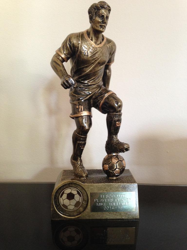 Mike4Williams's tweet photo. Players player of the year at last nights end of season awards! #CheersLads 👍⚽️ http://t.co/5ea2UjYMbt