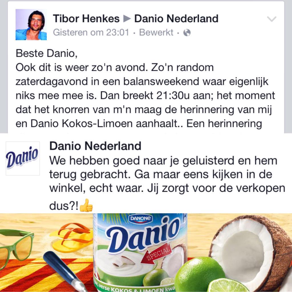Ik ben zo blij! He's back! Thanks @AnnemiekTemming &amp; <a href="/DanoneNL/">Danone Nederland</a> #danio #kokoslimoen