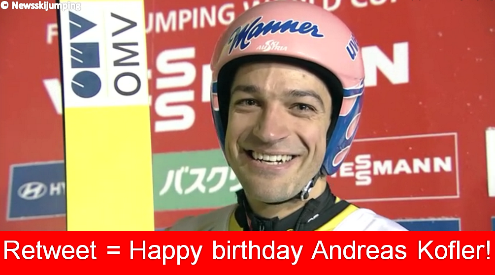 Today, we celebrate the 31th birthday of Andreas Kofler!
Remessage = Happy Birthday Andreas Kofler! 