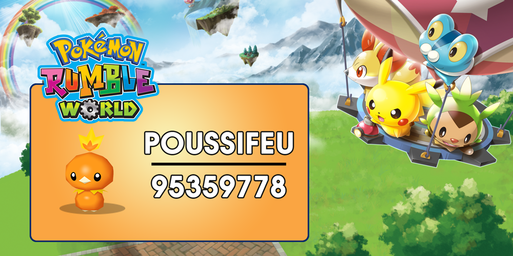Mot de passe européen révélé pour Poussifeu - Pokémon Rumble World - P