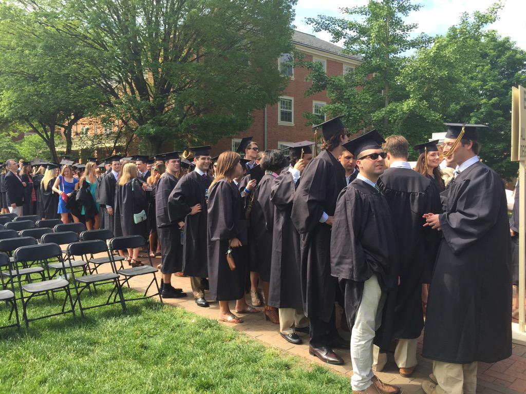 WakeForest's tweet photo. The graduates are lined up &amp; the Baccalaureate Livestream has started. Watch live → http://t.co/3KIfwTxH9a #WFUGrad http://t.co/DU7Ms4esuQ