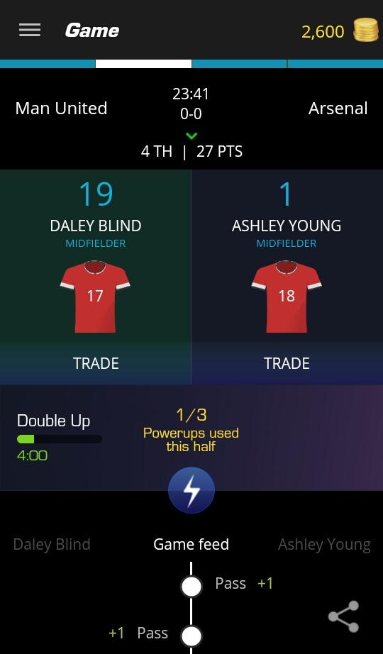 Just used my Double Up on Daley Blind on @ultimatefanlive for #mufc vs #afc bit.ly/11OfBIG