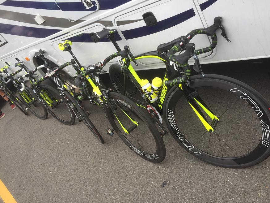 Lined up for the most critical stage of @AmgenTOC ! Three seconds can make a difference today!