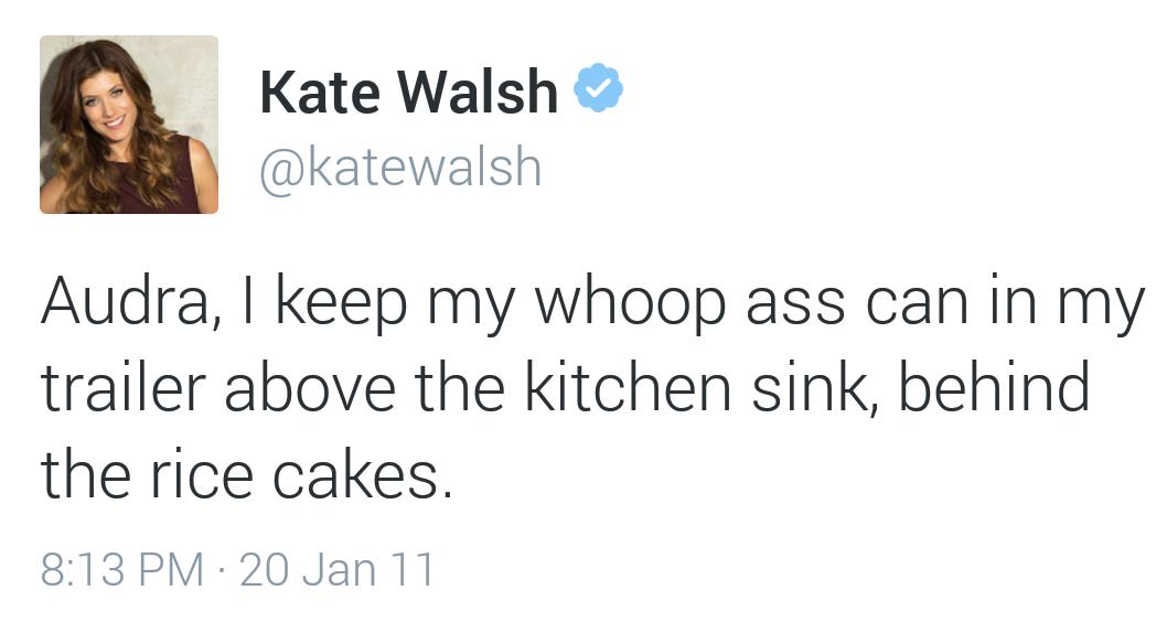 KateWalshDaily's tweet photo. In case you all didn't know where Kate Walsh keeps her can of whoop ass. #DailyRandomWalshTweet http://t.co/Oi1ZlSDzbX