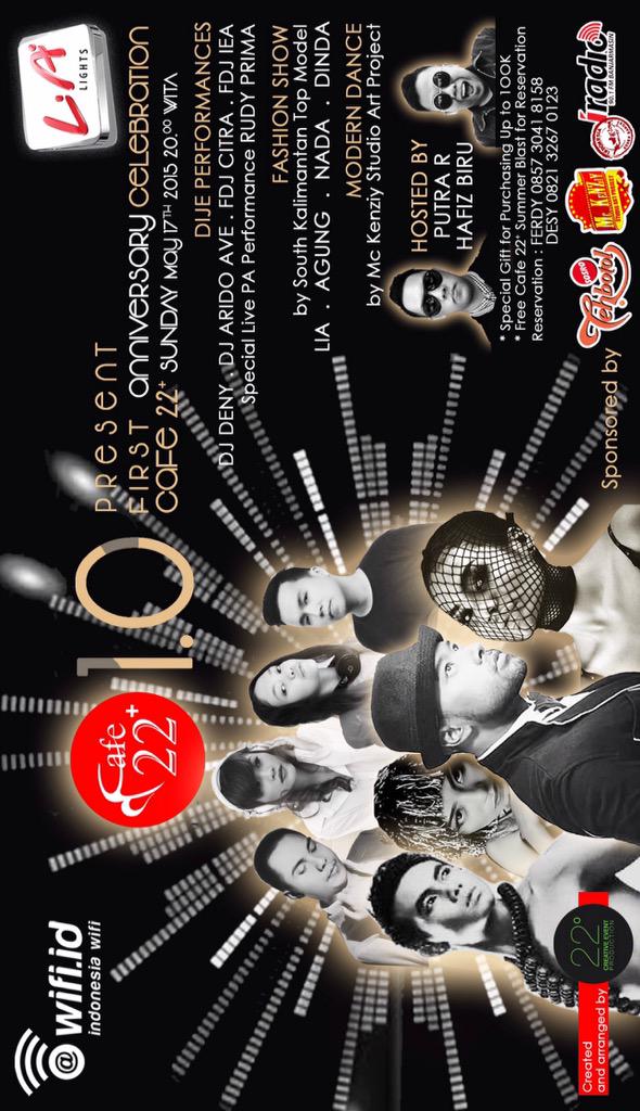 tonite ! 1st anniversary celebration cafe22+