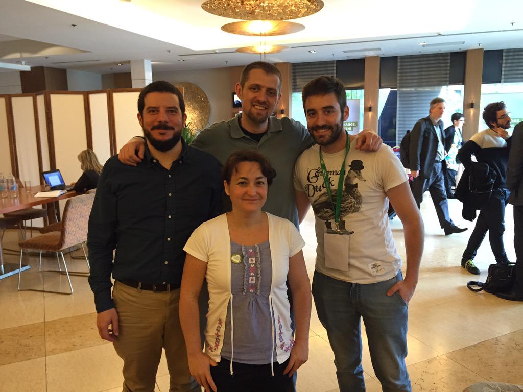 SergioAPPG's tweet photo. Los @Equo que hemos asistido al 22 Consejo de @europeangreens en Zagreb ya nos despedimos #EGP22 http://t.co/IVmsV1WBey
