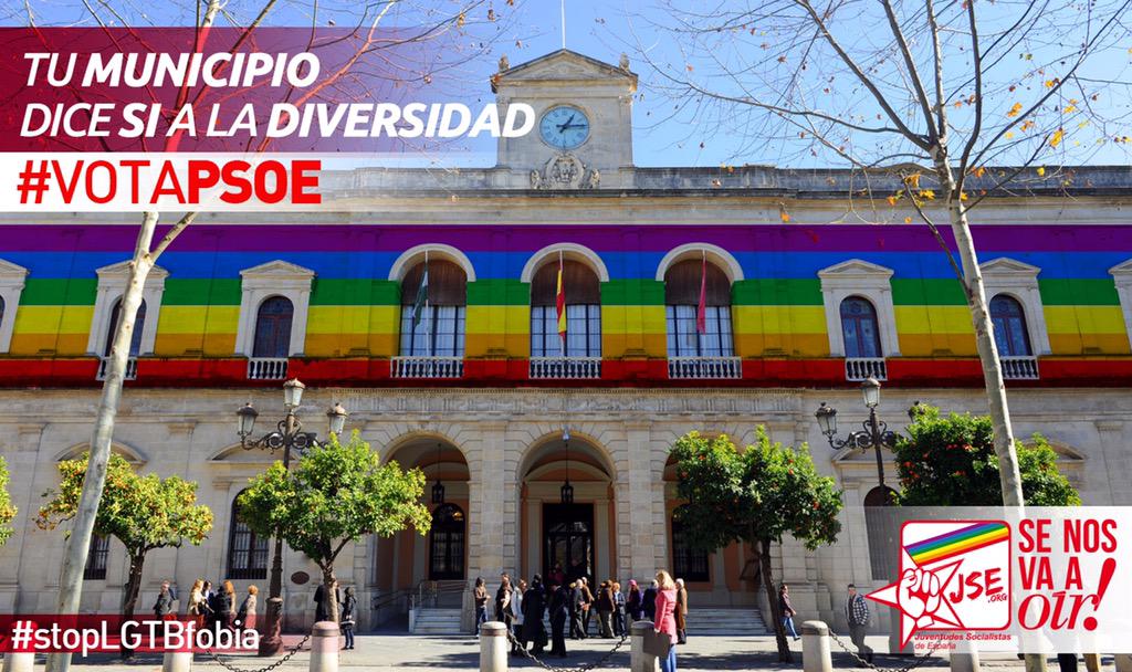 Hoxe non nos esquecemos de berrar alto e claro #NonÁHomofobia. Que non te definan, que non te silencien #VotaPSOE