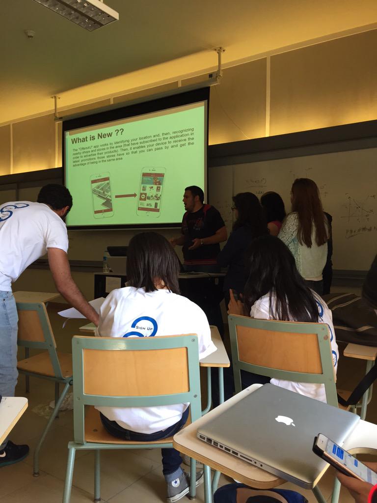 Nohaeissa2Emam's tweet photo. Offers for you now presenting #businessidea @AUC_MFA @AUC_Business #entre413 http://t.co/sYj7OY2Fxm