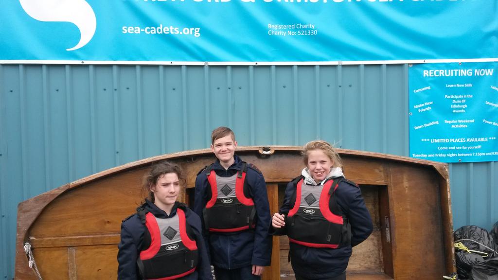 Stockport Sea Cadets at TS Vengeance after a busy weekend of Rowing and camp craft.