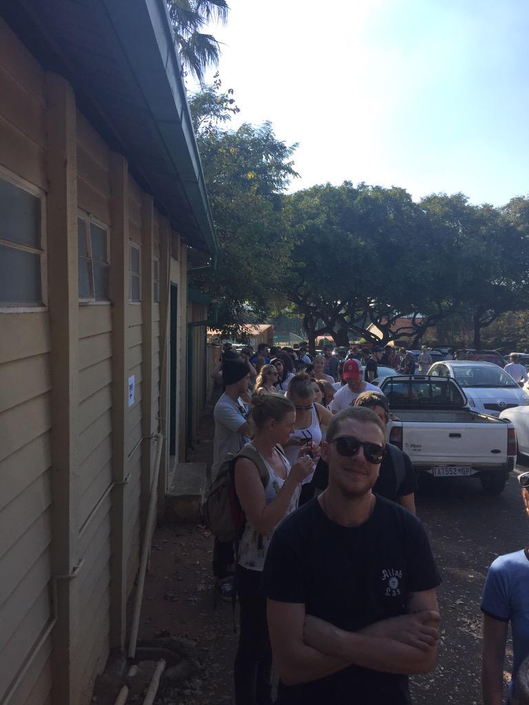 Queue at boosh. @floatparade <a href="/shortstrawband/">shortstraw</a>