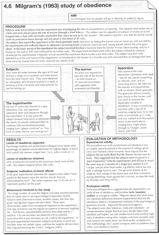 SocialScienceHF's tweet image. As Psy Revision: Milgram's study into obedience. Think about the methodological and ethical issues. #PSYA2