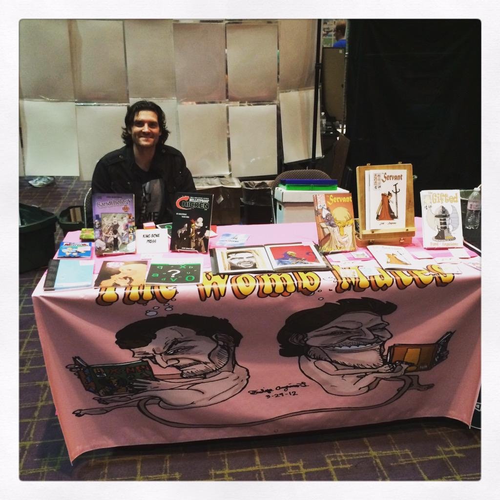 thewombmates's tweet photo. Day 2 of @AppleseedCon !!! Come on out and check out our comics! https://t.co/q5asyeUPbR http://t.co/tKEjlB6uCI