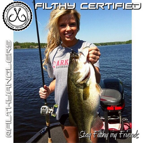 filthyanglers's tweet photo. Another Filthy Female Team Member out of Arkansas with a nice 7 lb Large Mouth. #Bass #Certifiedfilthy #girlsfishtoo http://t.co/MdHsBlF32x