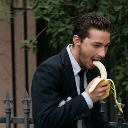  Happy Birthday, here\s a picture of Shia Labeouf eating a banana. 