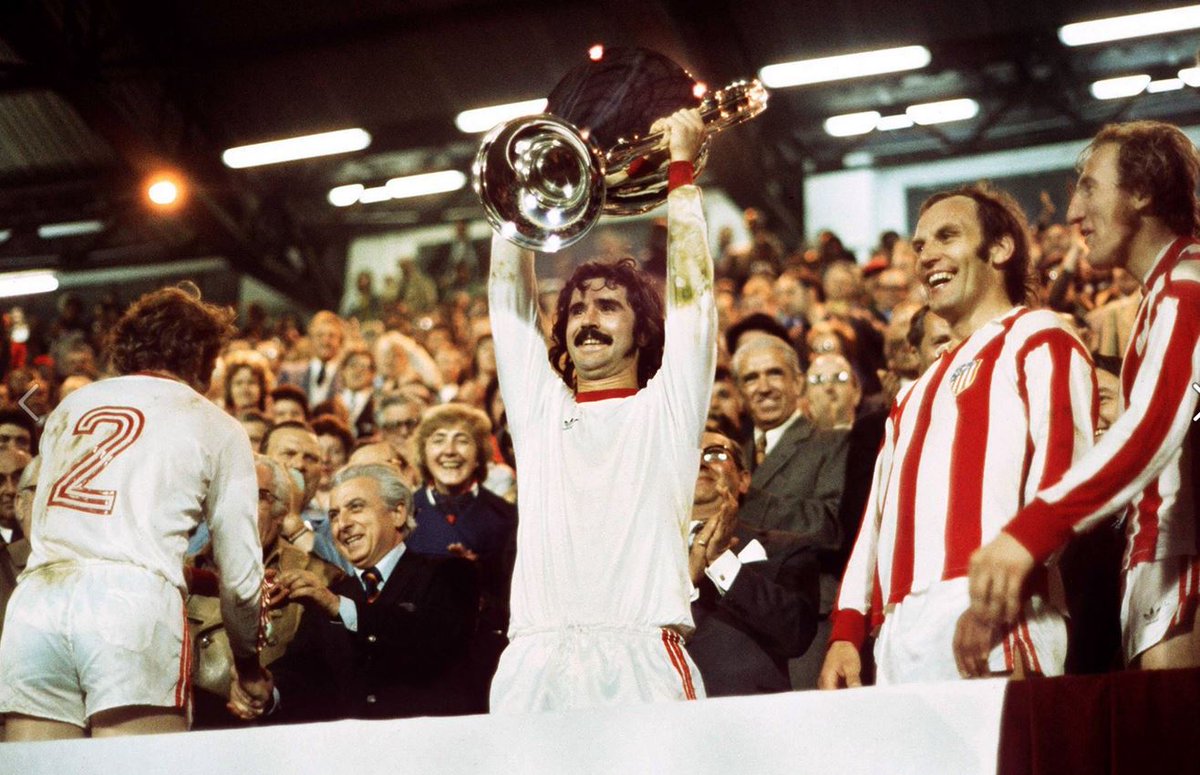 41 years ago today, #FCBayern won the European Cup for the first time, beating Atlético 4-0 in a replayed final!